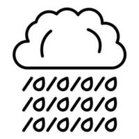 Rain Line Icon vector