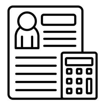 Employee Costs Line Icon vector