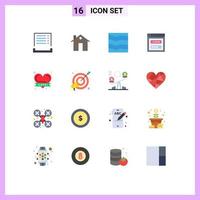 Universal Icon Symbols Group of 16 Modern Flat Colors of web security password construction internet water Editable Pack of Creative Vector Design Elements