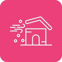 Typhoon Line Round Corner Background Icons vector