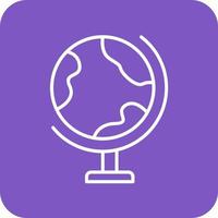 Globe Line Round Corner Background Icons vector
