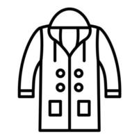 Raincoat Line Icon vector