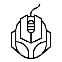 Gaming Mouse Line Icon vector