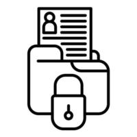 Personal Data Line Icon vector