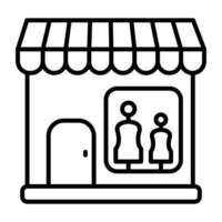 Boutique Line Icon vector