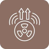 Radiation Line Round Corner Background Icons vector