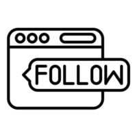 Do Follow Line Icon vector