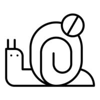 icono de línea de control de caracol vector