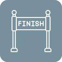 Finish Line Round Corner Background Icons vector