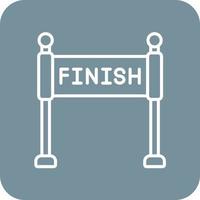 Finish Line Round Corner Background Icons vector