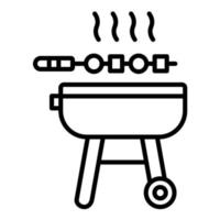 Barbecue Line Icon vector