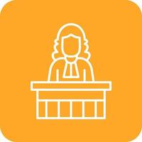 Magistrate Line Round Corner Background Icons vector