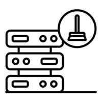 Data Cleaning Line Icon vector