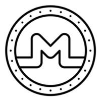 icono de línea monero vector