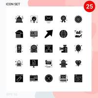 25 Creative Icons Modern Signs and Symbols of web design seo email options independence day Editable Vector Design Elements