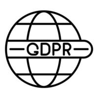 Gdpr Compliance Line Icon vector