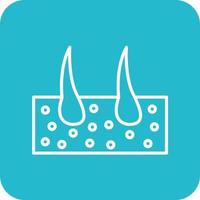 Epidermis Line Round Corner Background Icons vector