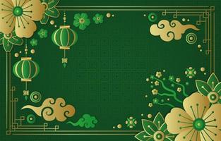 Chinese New Year Generic Template Jade Green Background vector