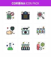 Simple Set of Covid19 Protection Blue 25 icon pack icon included protection clean nursing virus interfac viral coronavirus 2019nov disease Vector Design Elements