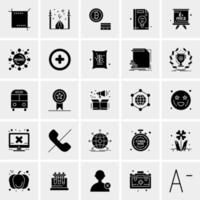 25 iconos de negocios universales vector ilustración de icono creativo para usar en proyectos relacionados con la web y dispositivos móviles