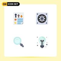 Universal Icon Symbols Group of 4 Modern Flat Icons of arrows view page fan back to school Editable Vector Design Elements