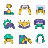 Game Application Icon Set vector