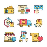 ECommerce Application Icon Set vector