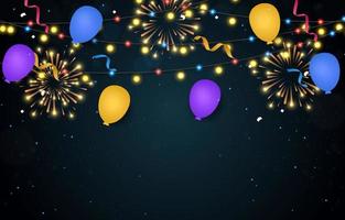 New Year and Glowing Lights Background vector