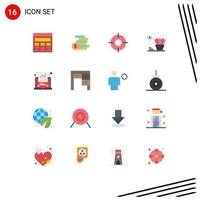 16 Creative Icons Modern Signs and Symbols of chart living money home ui Editable Pack of Creative Vector Design Elements