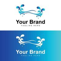 Ocean Wave Logo, Water Wave Design, Brand Design Vector