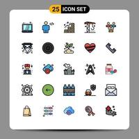 25 Creative Icons Modern Signs and Symbols of meeting tools income machinery construction Editable Vector Design Elements