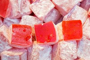 Traditional style turkish delight sweets photo