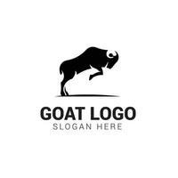 Jumping goat logo template isolated on white background vector