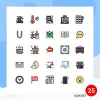 25 iconos creativos signos y símbolos modernos de elementos de diseño vectorial editables de banca financiera en dólares de cuaderno médico vector