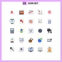 Set of 25 Modern UI Icons Symbols Signs for decoration romantic application party balloon Editable Vector Design Elements