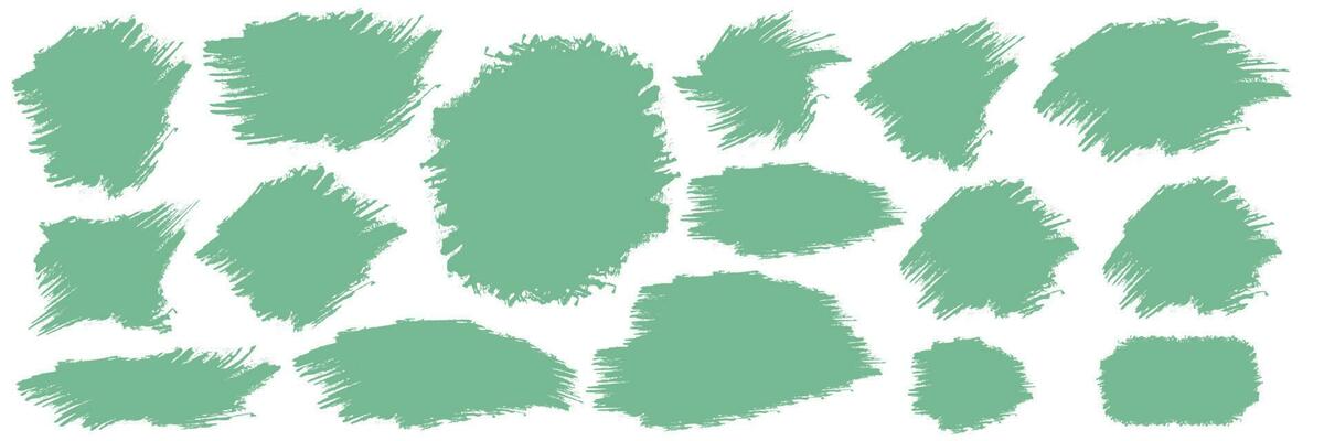 Modern green color splash design background set