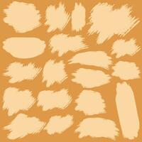 Orange color brush stroke background design bundle vector