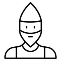 Dwarf Line Icon vector