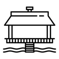 Hawaii House Line Icon vector