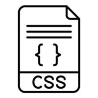 icono de línea css vector