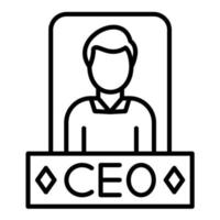 CEO Line Icon vector