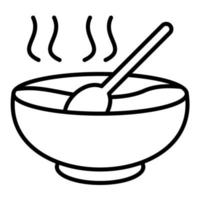 Soup Line Icon vector