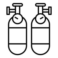 Oxygen Tank Line Icon vector