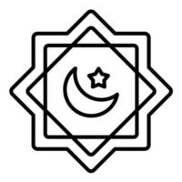 Rub El Hizb Line Icon vector