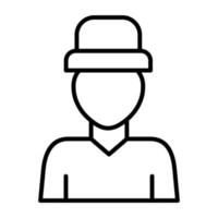 Actor Line Icon vector