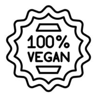 icono de línea de todos los productos veganos vector