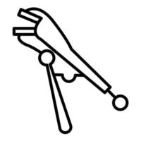 Locking Pliers Line Icon vector