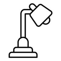 Table Lamp Line Icon vector