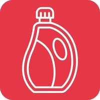 Liquid Detergent Line Round Corner Background Icons vector