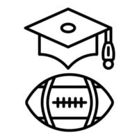 College Football Line Icon vector